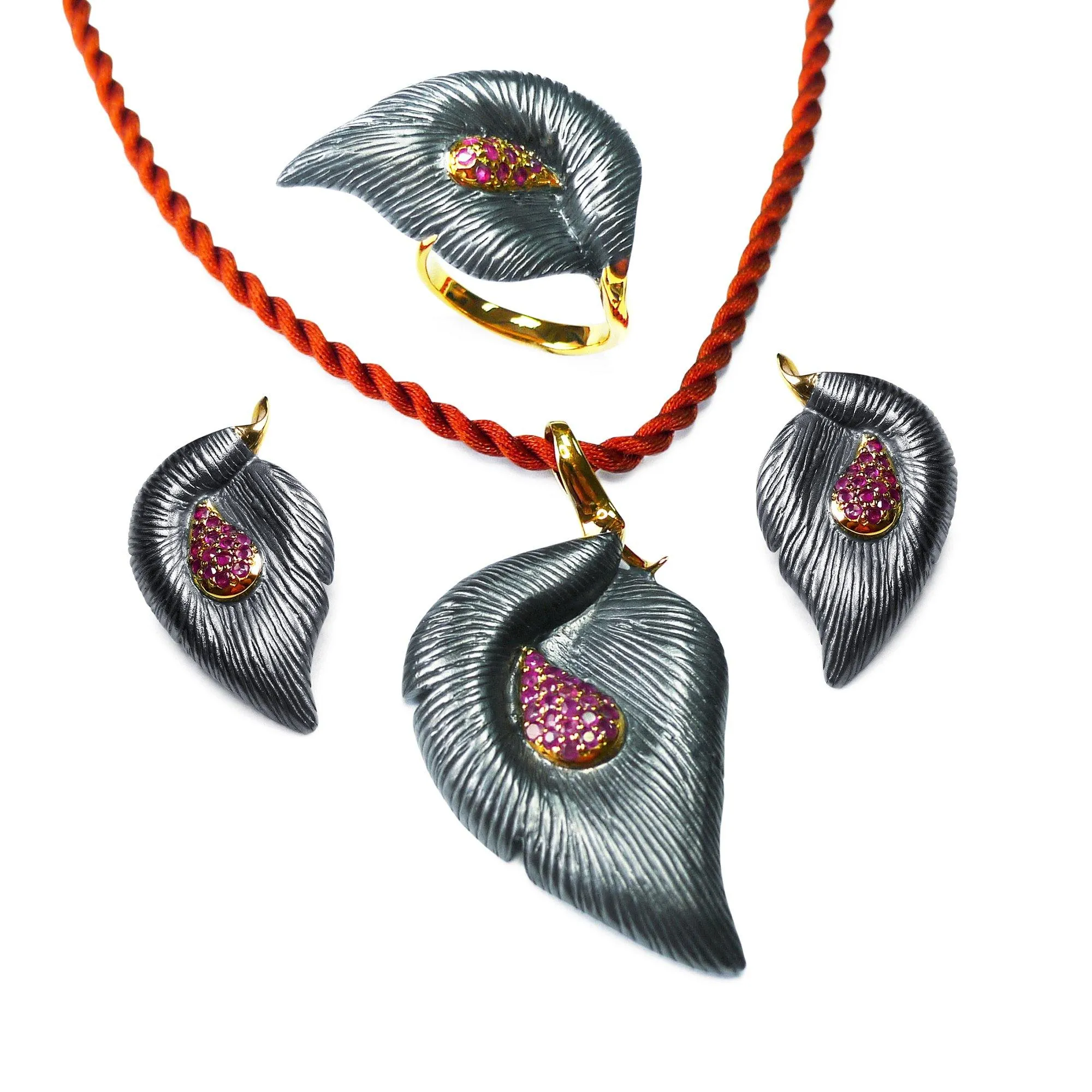 Palm Leaf Sterling Silver Pendant