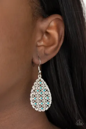 Paparazzi Earring ~ Glorious Gardens - Blue