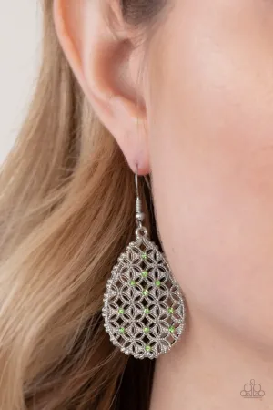 Paparazzi Earring ~ Glorious Gardens - Green