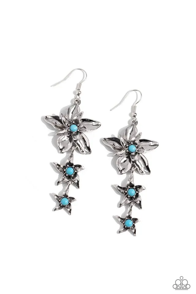 Paparazzi Earring ~ Tapered Tiers - Blue