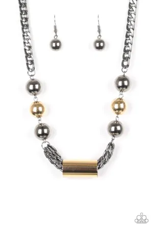 Paparazzi Necklace ~ All About Attitude - Black