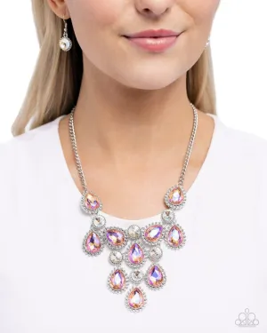 Paparazzi Necklace ~ Dripping in Dazzle - Orange