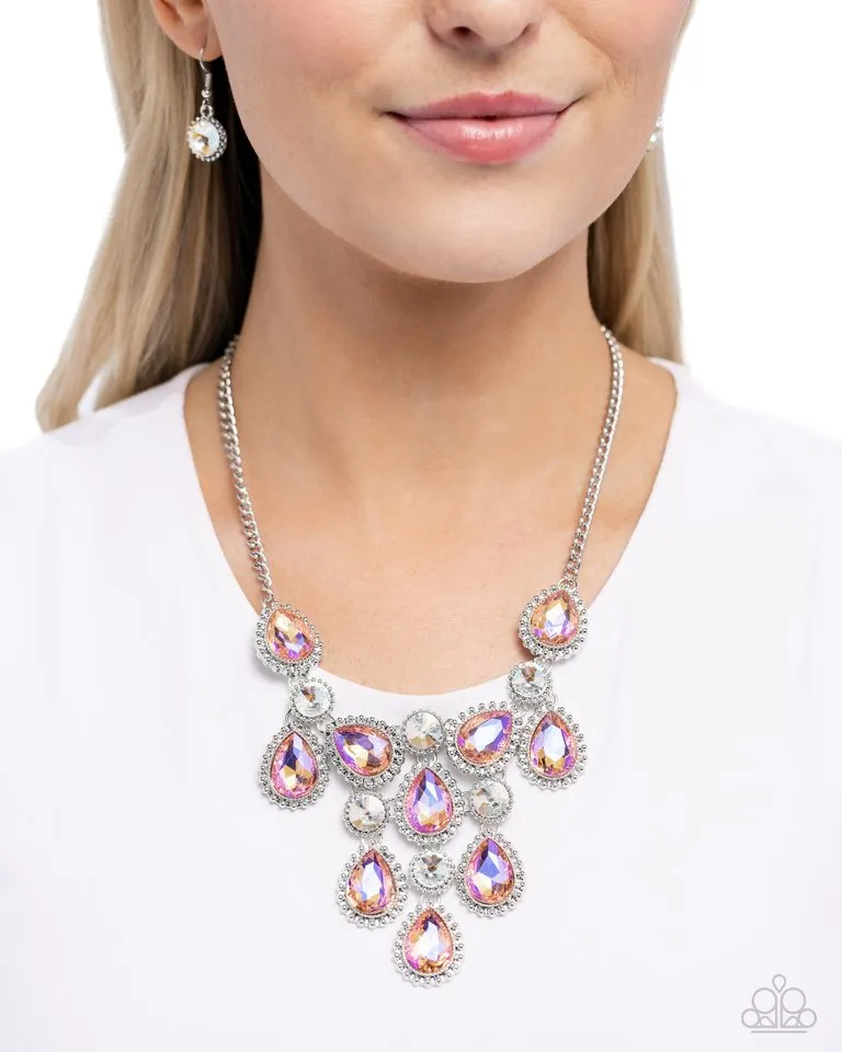 Paparazzi Necklace ~ Dripping in Dazzle - Orange