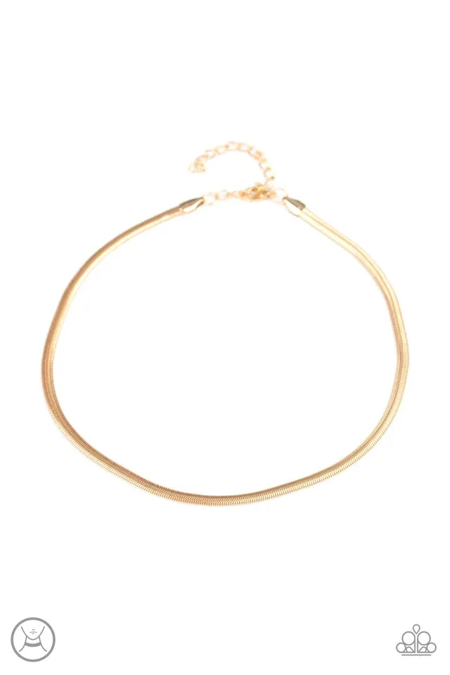 Paparazzi Necklace ~ Flat Out Fierce - Gold