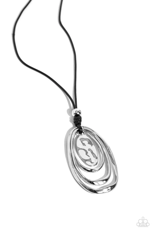 Paparazzi Necklace ~ Hammered Hallmark - Black