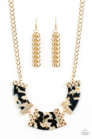 Paparazzi Necklace ~ HAUTE-Blooded - Black