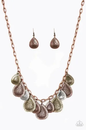 Paparazzi Necklace ~ Storm Goddess - Copper