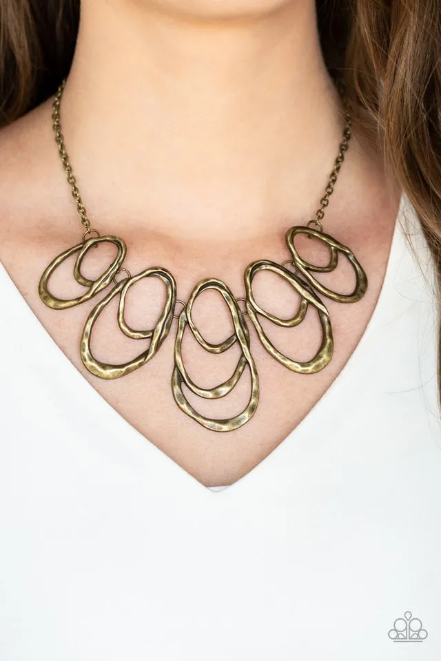 Paparazzi Necklace ~ Terra Storm - Brass
