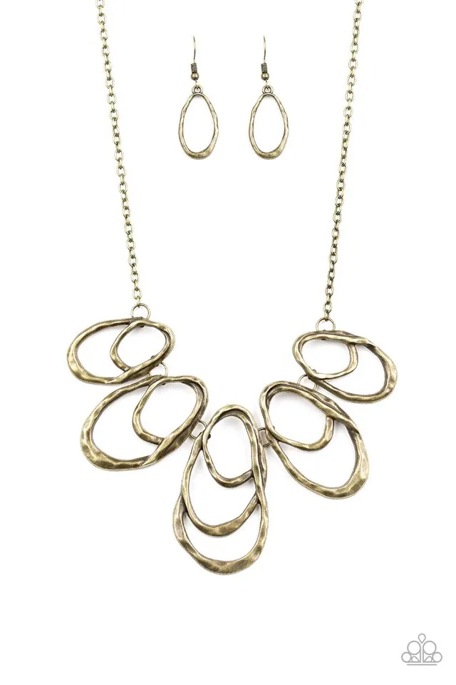 Paparazzi Necklace ~ Terra Storm - Brass