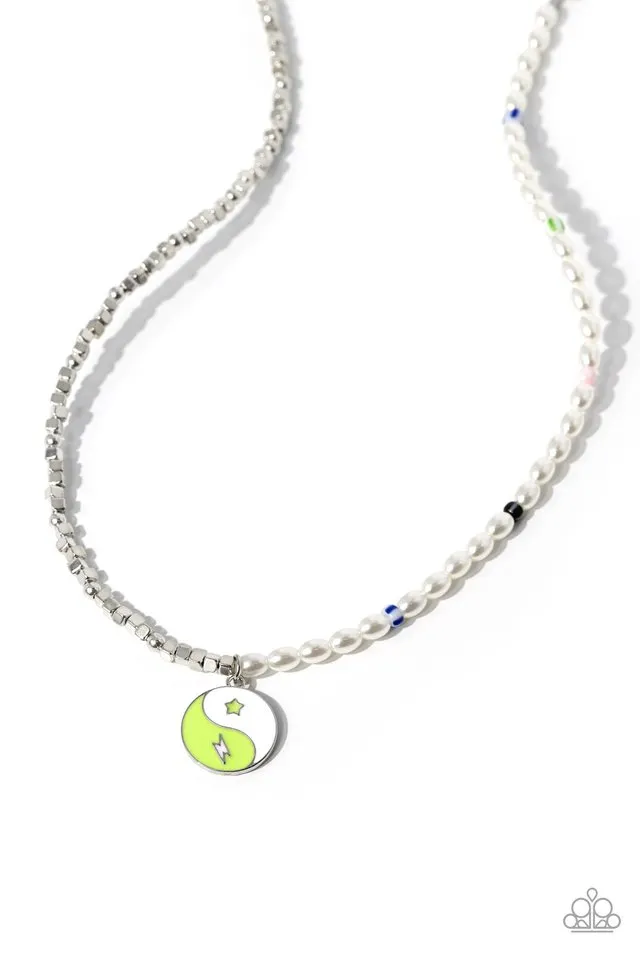 Paparazzi Necklace ~ Youthful Yin and Yang - Green