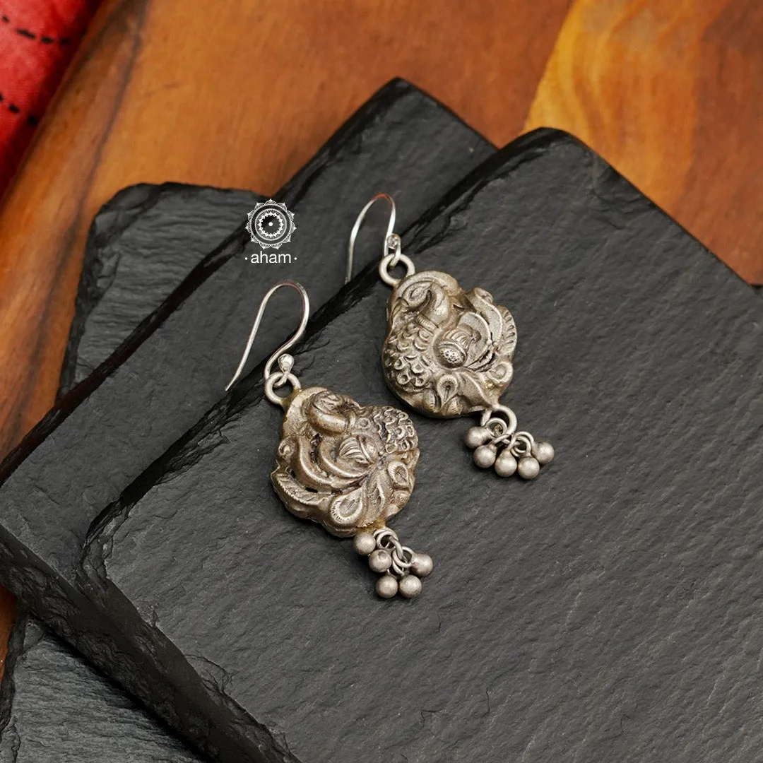 Peacock Silver Earrings