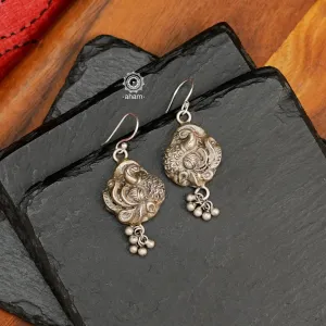 Peacock Silver Earrings