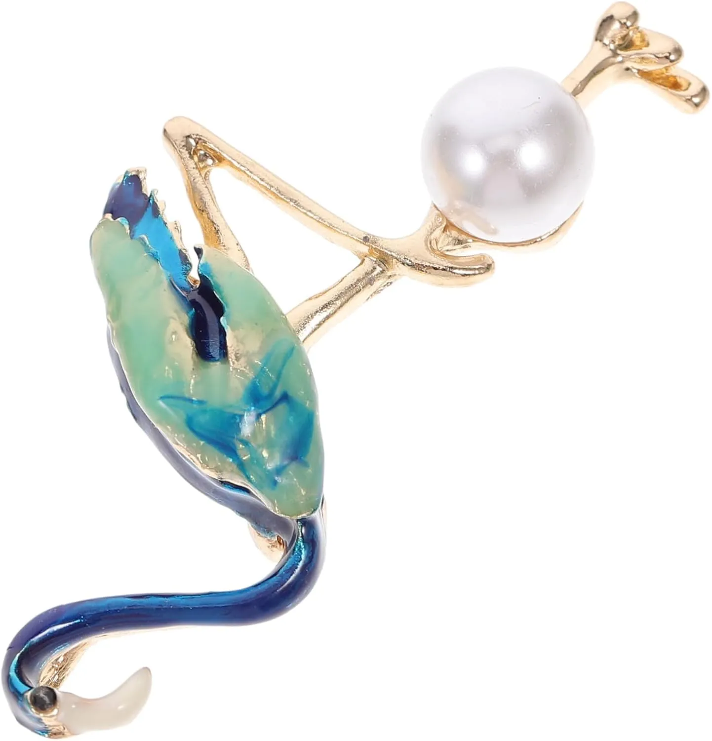 Pearl Brooch Creative Alloy Lapel Pin for Stylish Accessory for Weddings Parties and Special Occasions Durable and Wear Resistant Design