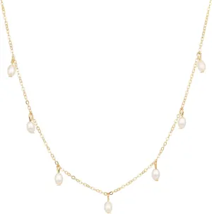 Pearl Choker Necklaces for Women Golden Plated Imitation Pearl Charm Necklace Simple Fashion Everyday Gold Jewelry for Women