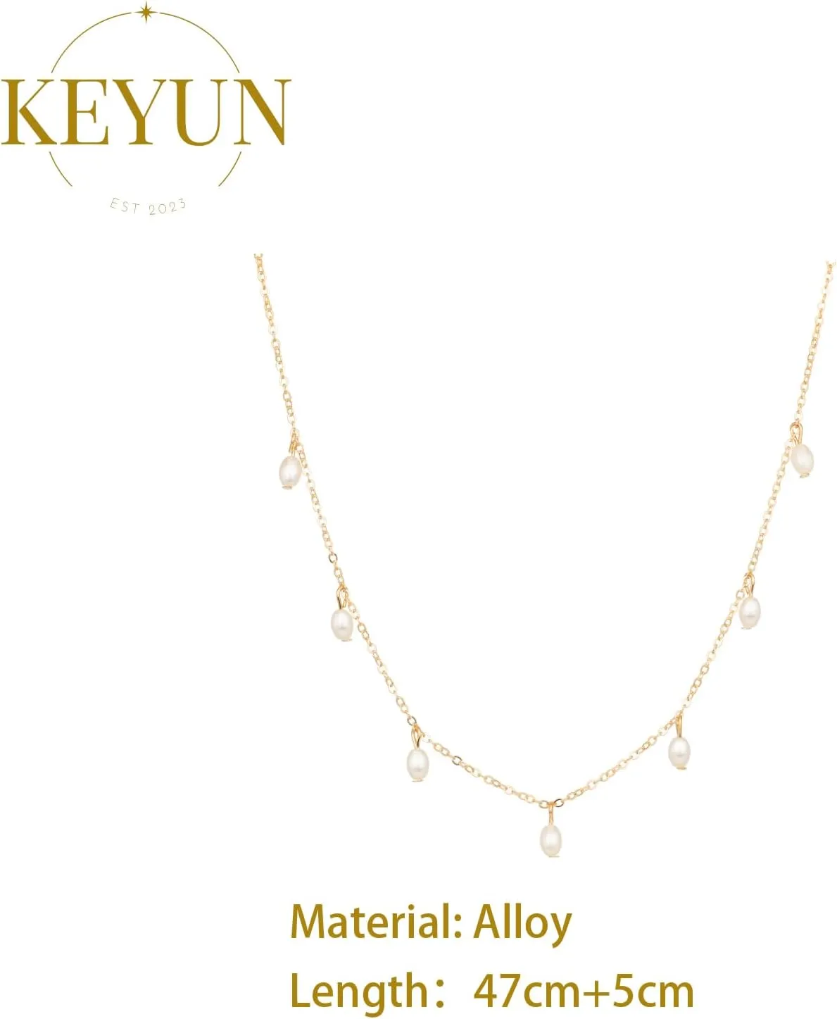 Pearl Choker Necklaces for Women Golden Plated Imitation Pearl Charm Necklace Simple Fashion Everyday Gold Jewelry for Women