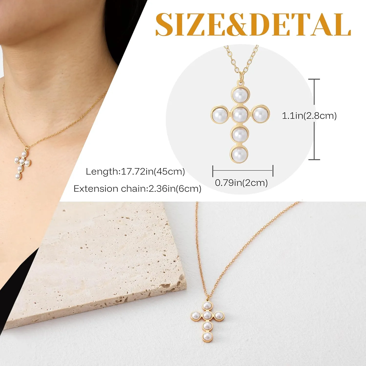 Pearl Necklaces Bracelet for Women,Dainty Pearl Choker Jewelry Set Bridal Bridesmaid Wedding Gifts