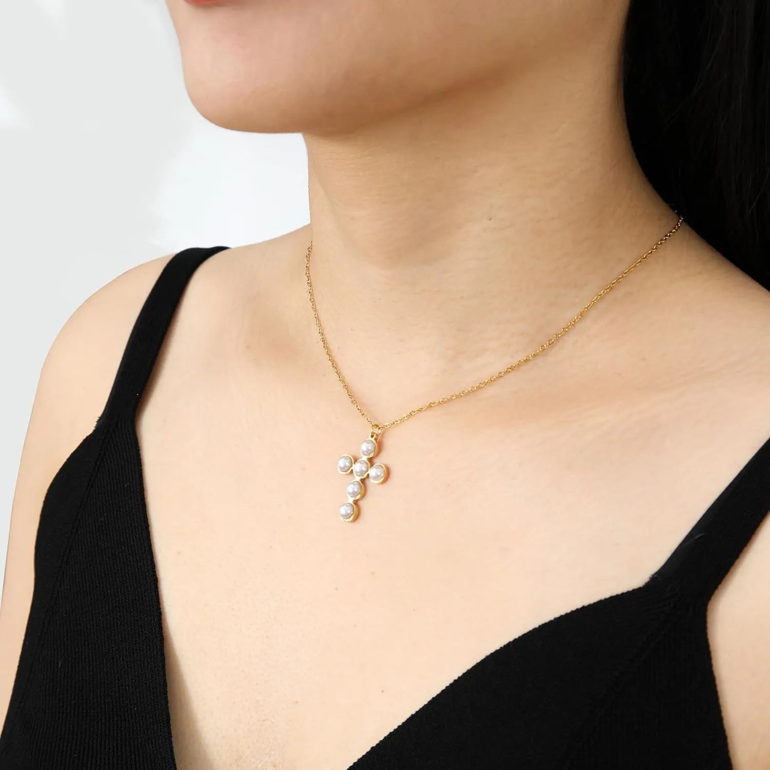 Pearl Necklaces Bracelet for Women,Dainty Pearl Choker Jewelry Set Bridal Bridesmaid Wedding Gifts