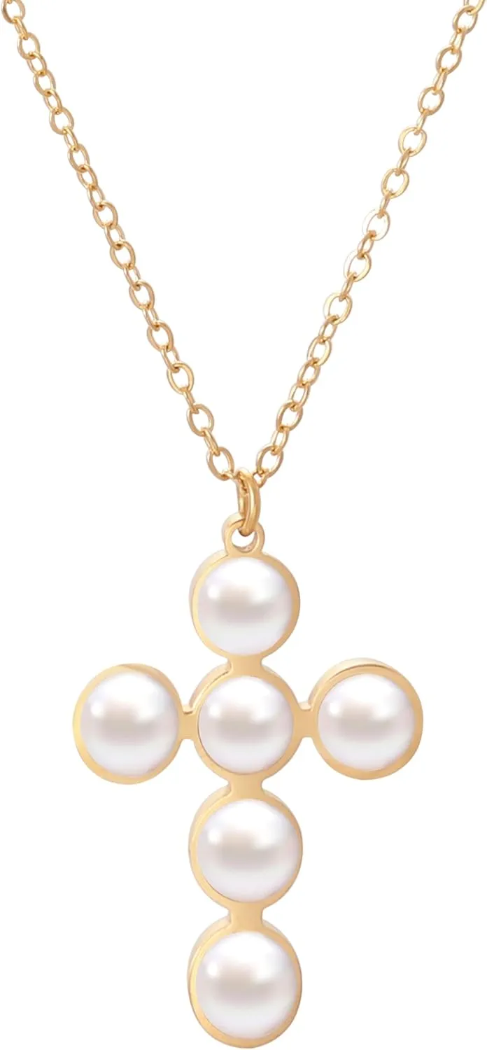 Pearl Necklaces Bracelet for Women,Dainty Pearl Choker Jewelry Set Bridal Bridesmaid Wedding Gifts
