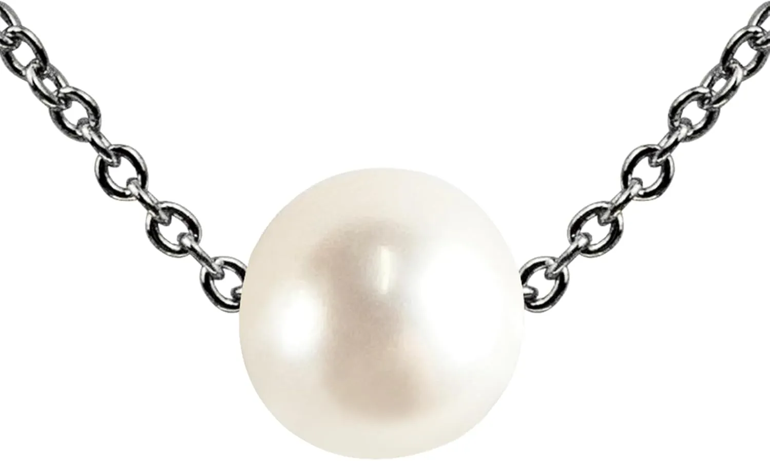 PEARLIE Dainty Necklaces for Women, 8-9MM Round Bead Natrual Pearl Necklace, Handpick Freshwater Cultured Pearl Beads Choker for for Charm Women V Neck Dress Accessorie