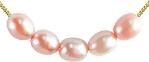 PEARLIE Dainty Pearl Pendant Necklaces for Women Delicate Choker Necklaces Handmade Freshwater Pearl Chain Necklace Lady Summer Costume Accessories