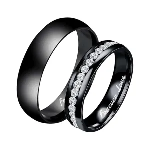 Personalized Couples Rings Set for Him and Her Matching Promise Rings for Couples Custom Free Engraving Promise Rings Jewelry Gifts for Wedding Engagement Valentine's Day