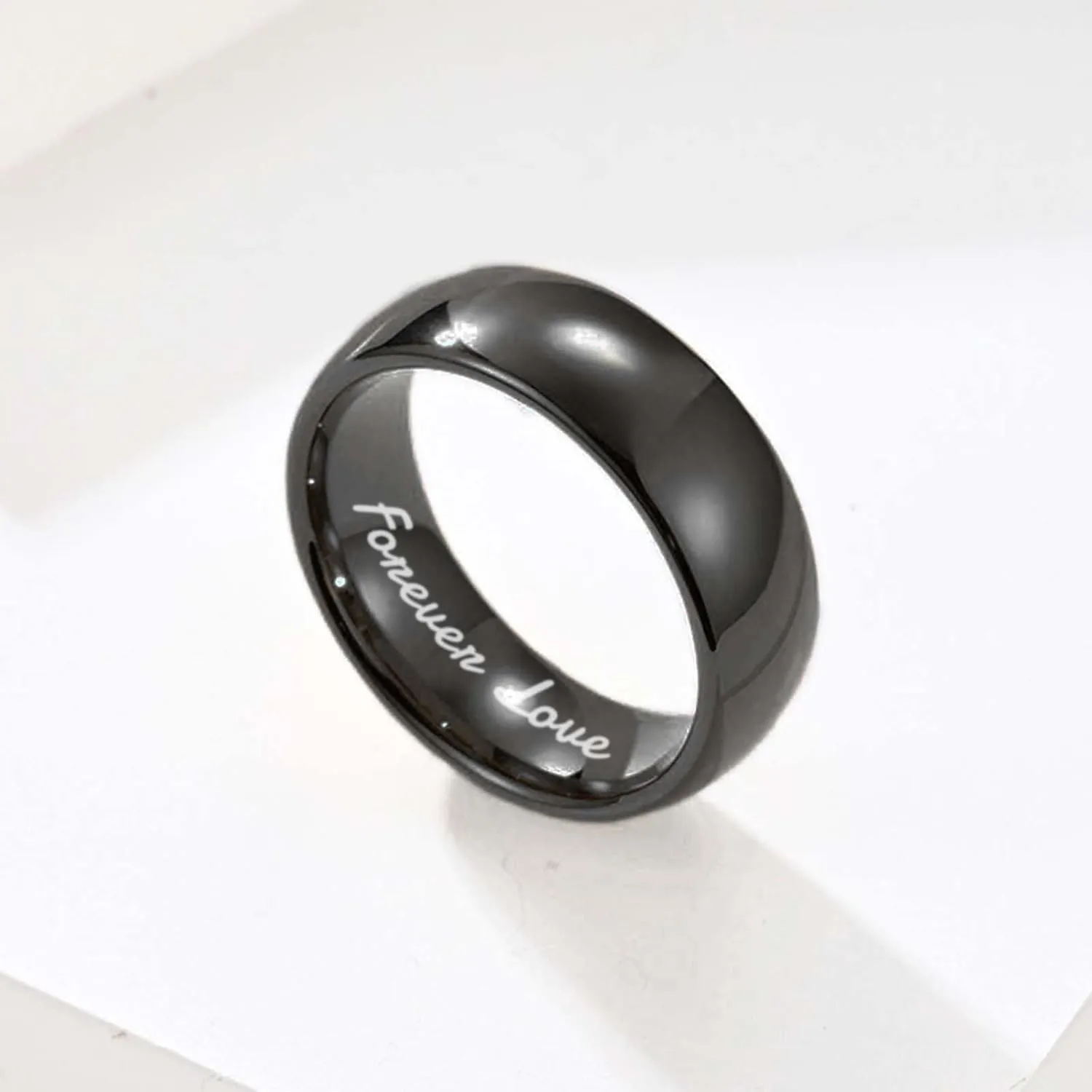 Personalized Couples Rings Set for Him and Her Matching Promise Rings for Couples Custom Free Engraving Promise Rings Jewelry Gifts for Wedding Engagement Valentine's Day