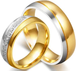Personalized Rings for Couples, 2 PCS Rings Set with Names Engraved, Customized Rings for Him and Her Wedding Bands Engagement Rings Promise Rings (C12)