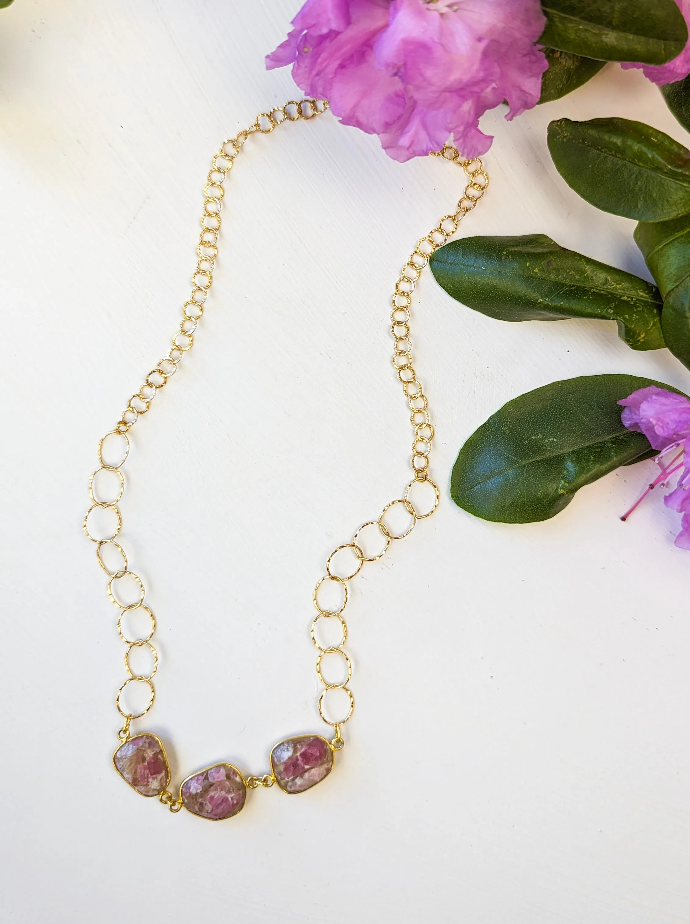 Pink Tourmaline Magnetic Necklace
