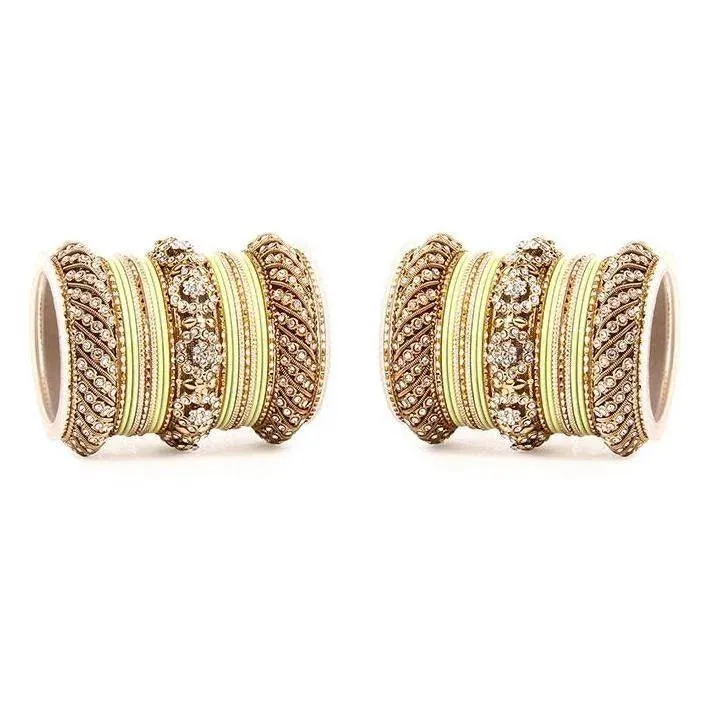 Plus Sizes Indian Bangles Bridal Bangle Set Wedding Bollywood Jewelry Set of 46 Bangles, Wedding bangles, Traditional Jewelry Gift, Set of 2