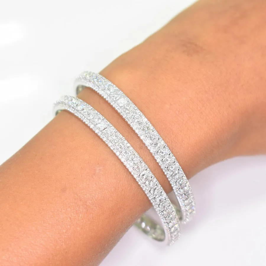 Princess Cut Eternity Bangles