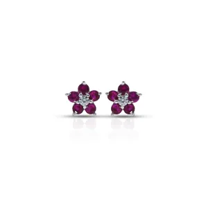 Purple Gemstone Sterling Silver Earrings