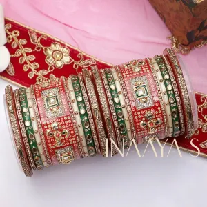 Rajasthani Dulhan Bridal Stones Bangles Set