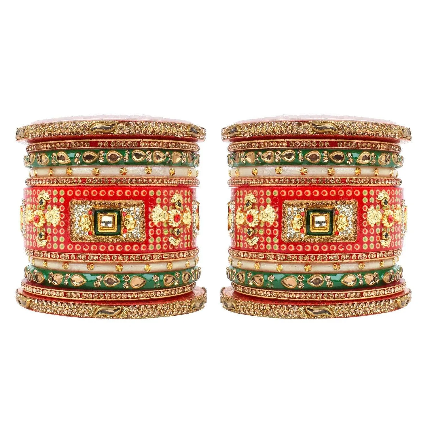 Rajasthani Dulhan Bridal Stones Bangles Set