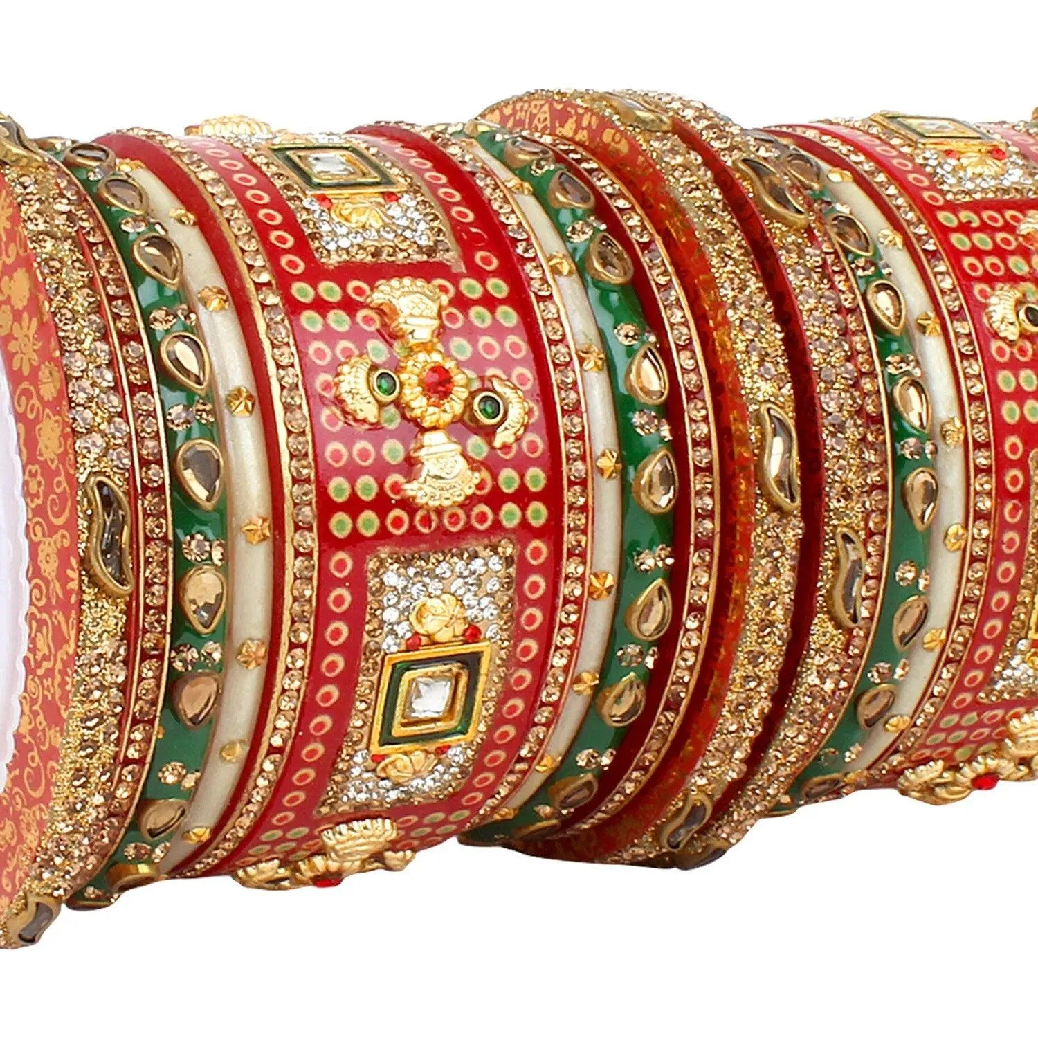Rajasthani Dulhan Bridal Stones Bangles Set