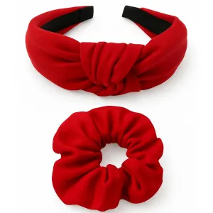 Red Headbands and Scrunchies for Women and Girls (Red Hairband)