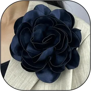 Red Large Fabric Floral Brooches for Women Exaggerated Vintage Satin Rose Petal Lapel Pins Colourful Flower Brooch for Clothes Accessories Jewelry
