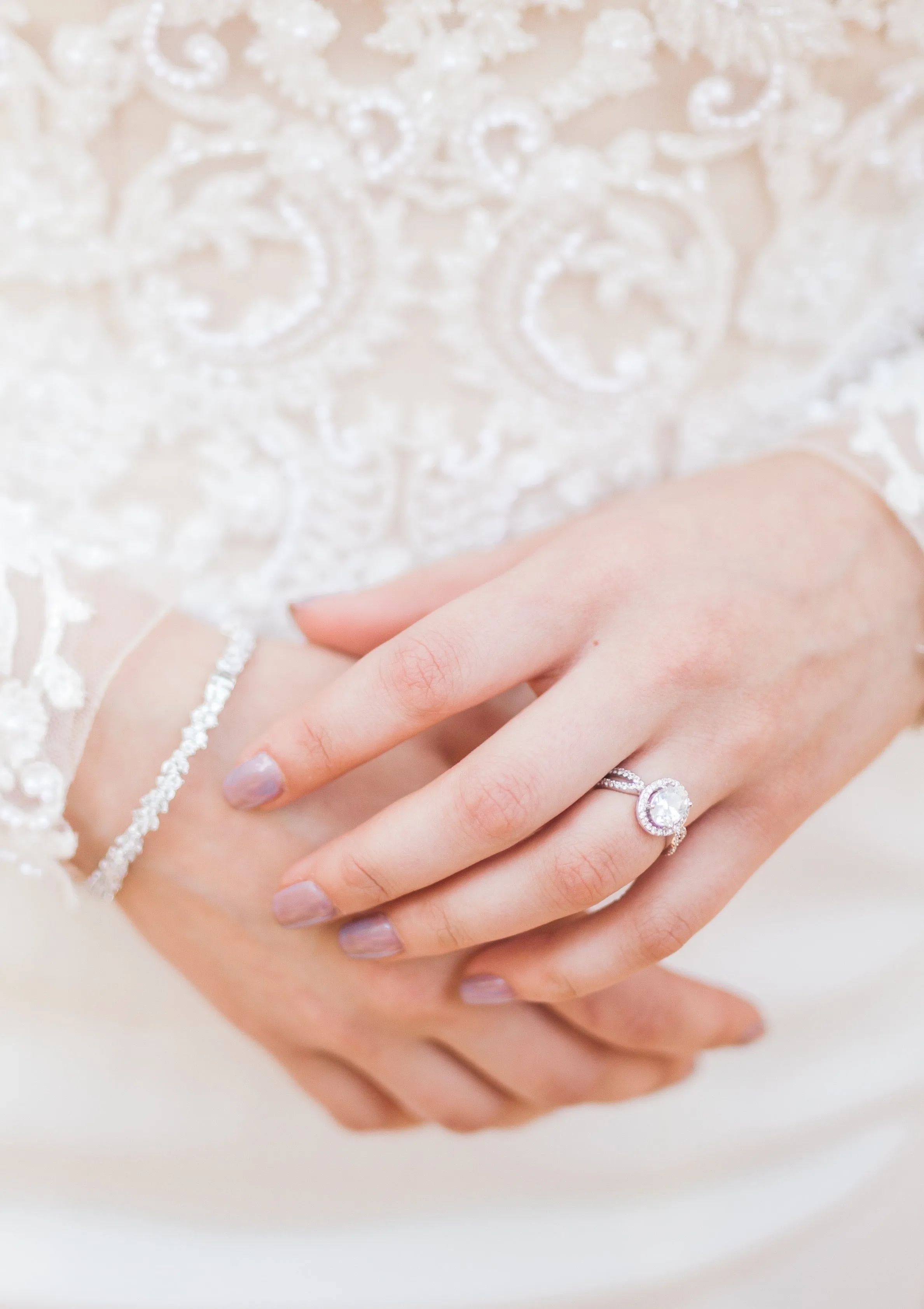 Reine Dainty Crystal Bangle Bracelet