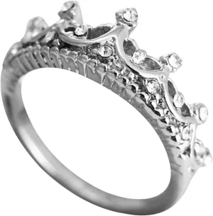 Rings for Friends Crown Ring Fashion Simple Zircon Ring Simple Personality Character Rings Ring For Women And
