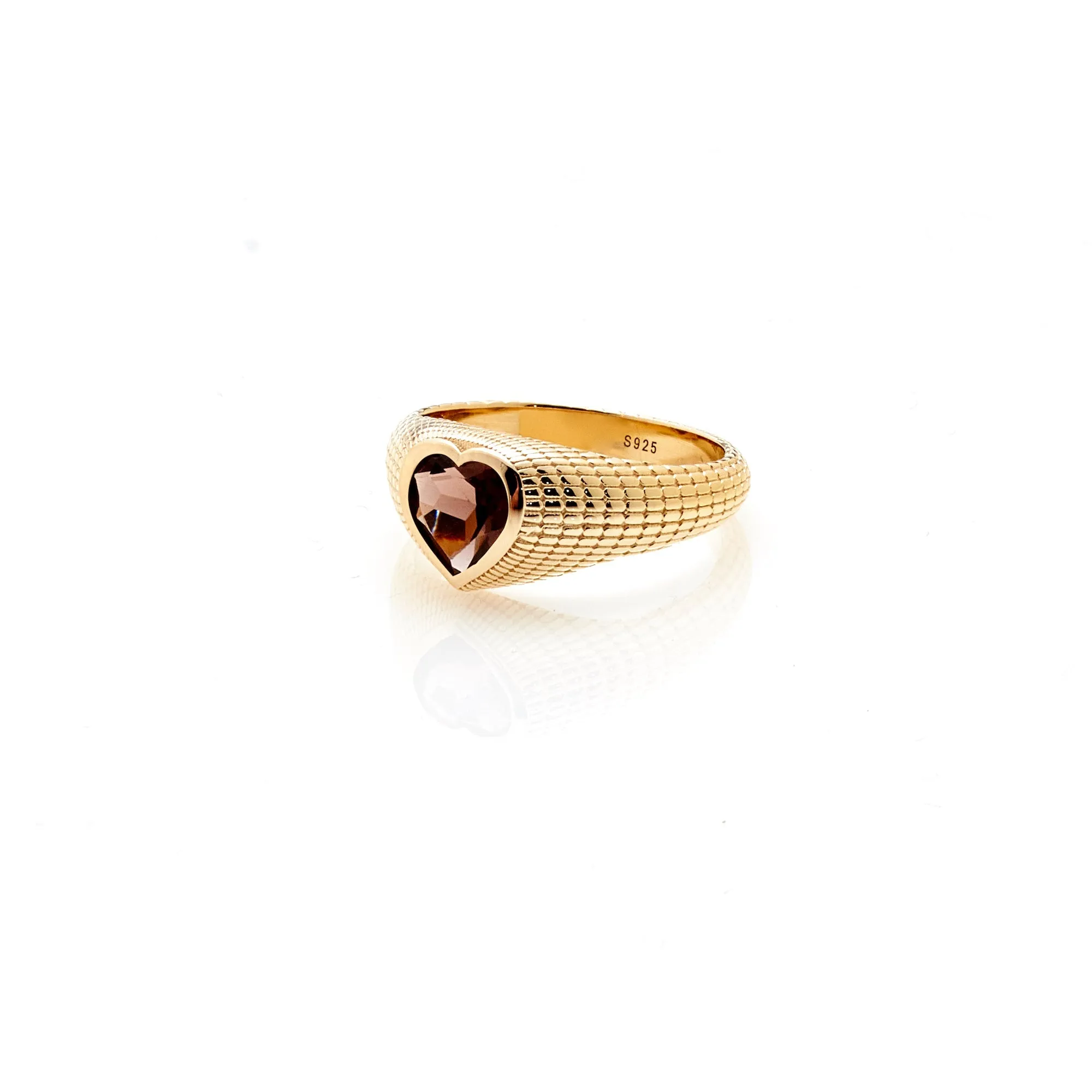 Romantique / Signet Ring / Smokey Quartz   Gold