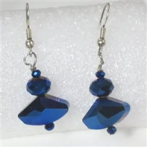 Royal Blue Crystal Earrings
