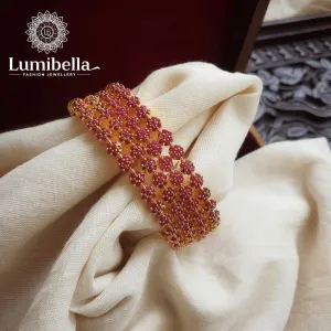 Ruby Gold Polish Bangles 2*6
