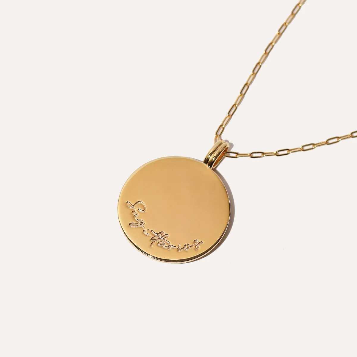 Sagittarius Bold Zodiac Pendant Necklace in Gold