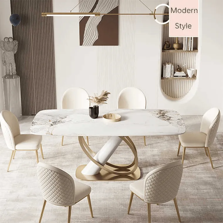 Sculptural Serenity: A Contemporary Dining Set