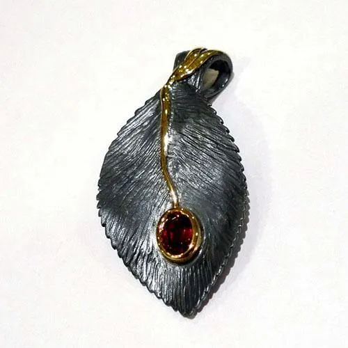 Serrate Sterling Silver Pendant