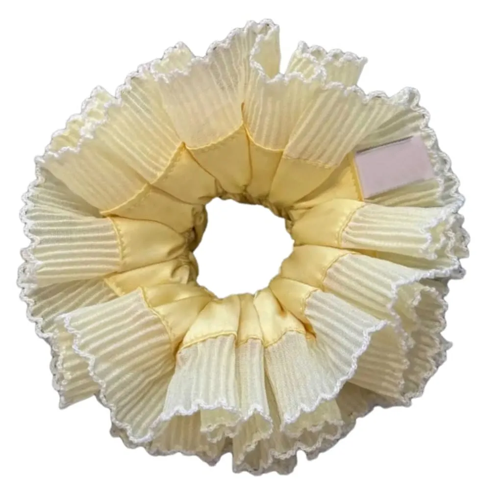 Sophisticated Double Layer Lace Hairband Double Layer Elastic Hair Scrunchies Headwear Suitable for Various Occasion