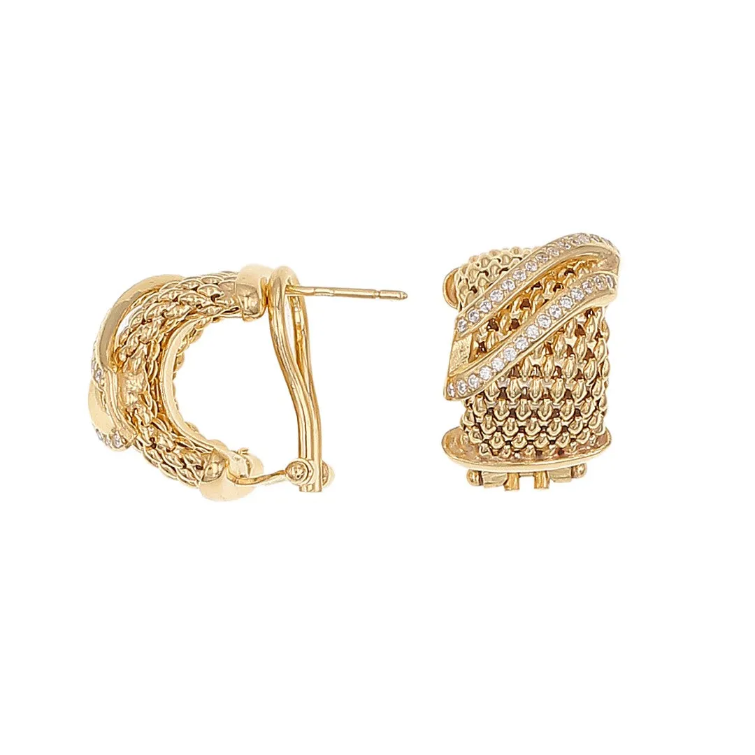Sparkly Textured Gold Earrings