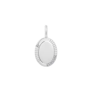 Sterling Silver Cubic Zirconia Oval Charm by Ania Haie