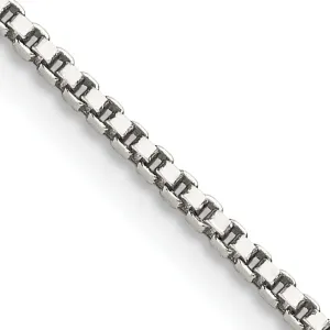 Sterling Silver Polish 1.40-mm Solid Box Chain