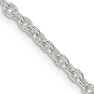 Sterling Silver Polished 2.75-mm Cable Chain