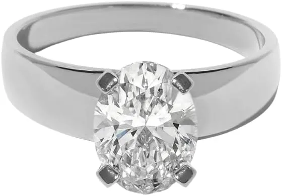 Stunning Women's Customised Engagement Ring with Sparkling Diamonds - Classic Solitaire Style